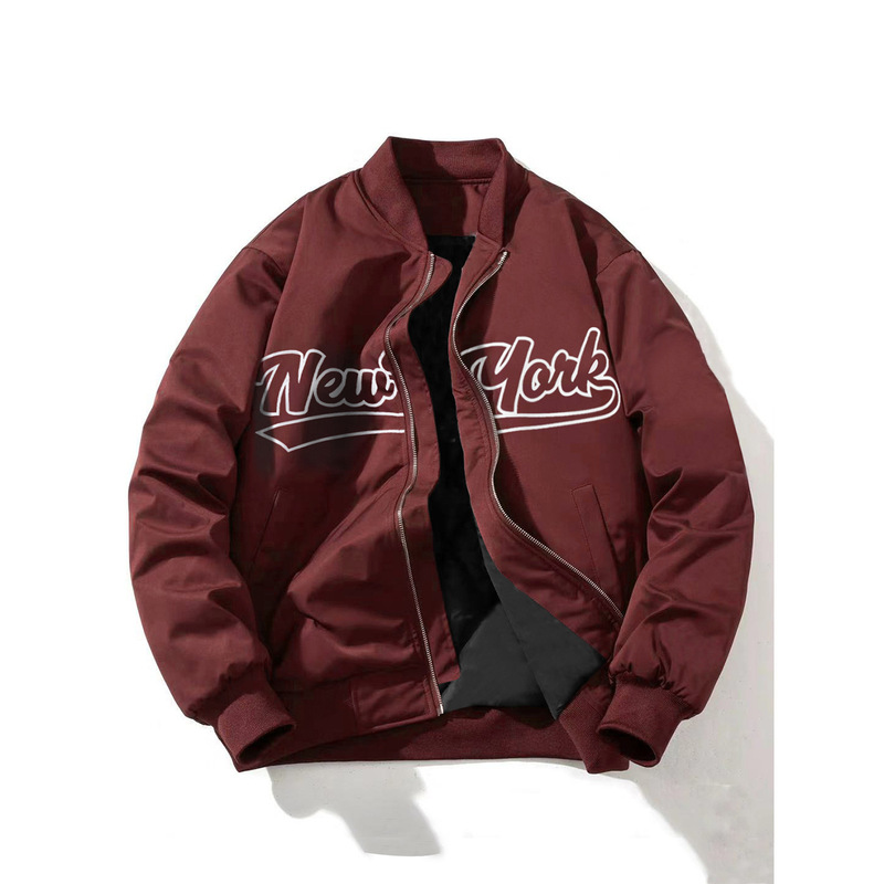 European Size Spring and Autumn Men's Cross-Border Outdoor Sports Casual Trendy Windproof Baseball Collar Workwear Printed Jacket