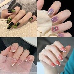 温柔甜美御姐少女学生小清新高级感晕染渐变穿戴甲美甲爆款合集