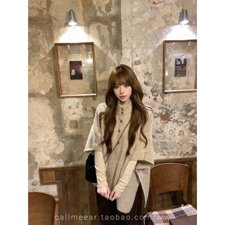 CallmeEar/【斗篷毛衣】 高领斗篷毛衣/长袖半高领针织打底衫女冬