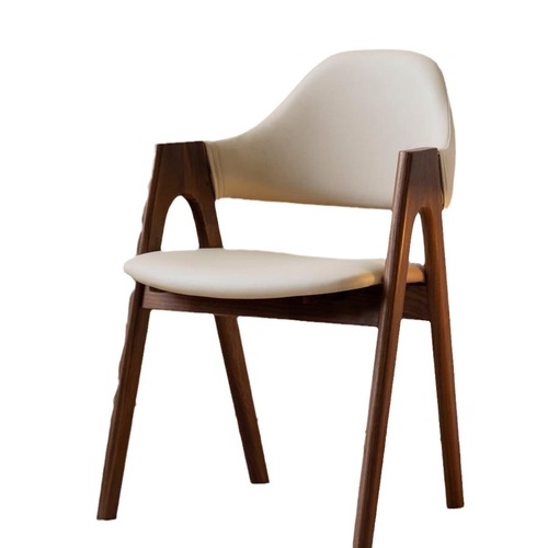 Shejiaguan solid wood dining chair black walnut color study chair simple new Chinese style arm chair home soft backrest chair