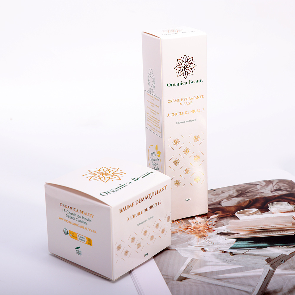 工厂定 制新设计印花LOGO纸盒折叠化妆品盒面霜产品防晒盒其他