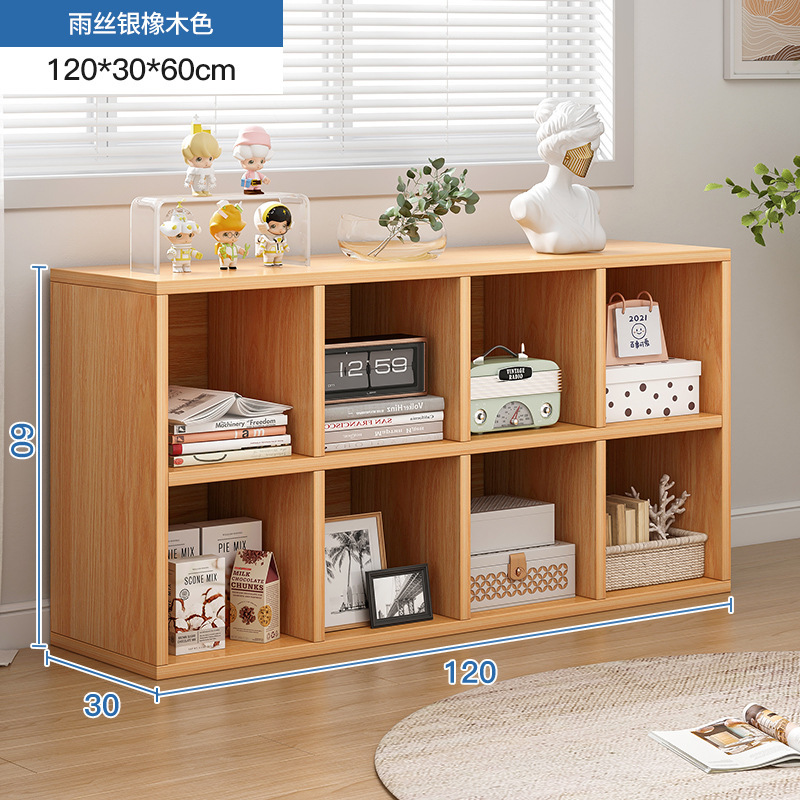 Estante de cosméticos de estilo crema, gabinete de rejilla de piso a techo lateral de mesa, gabinete de ocho compartillas, gabinete de almacenamiento de perfumes para productos para el cuidado de la piel