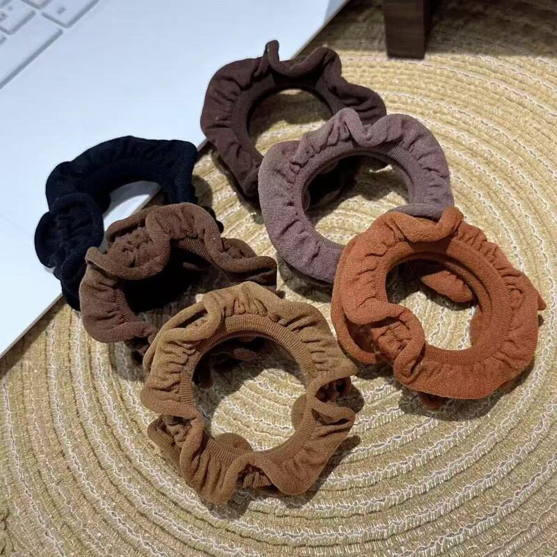 Upgraded thickened ruffled hair tie for high ponytails and buns, seamless, stylish and simple hair rope Upgraded thickened ruffled hair tie for high ponytails and buns, seamless, stylish and simple hair rope