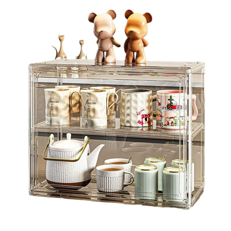 Dustproof glass holder, storage system, tea set, coffee tea cup, storage box