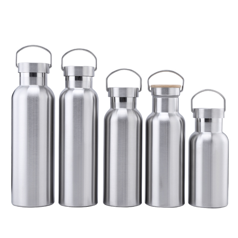 Outdoor Travel Kettle With Handle, 304 Stainless Steel, American Style, Large Mouth, Portable Vacuum Sports Water_voghion.com