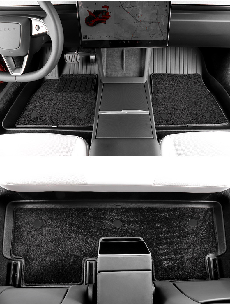 TPE Car Floor Mats for 2023 Tesla Model 3