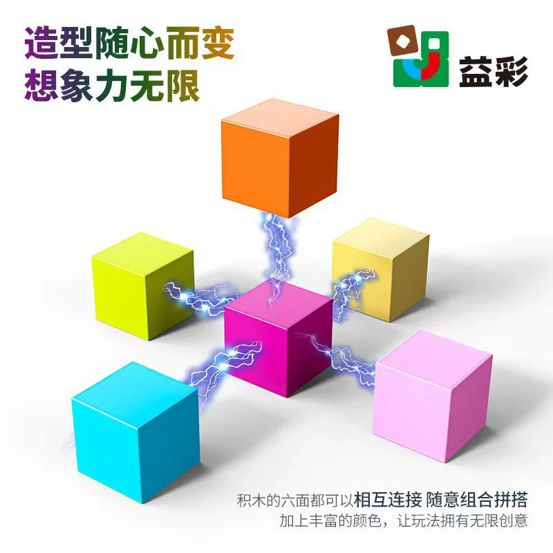 Magnetic children's teaching aids for elementary school students for teaching maths, three dimensional constructor, training, volume geometry