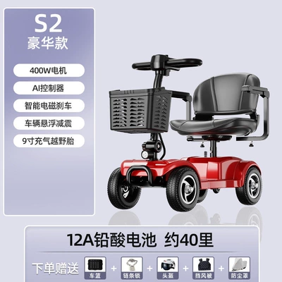 vehicle for disabled and elderly, Qatlanan elektrik velosipedlər - s2-luxury-model12a-battery-capacityrange-of-about-40-miles-400w-motor-24v