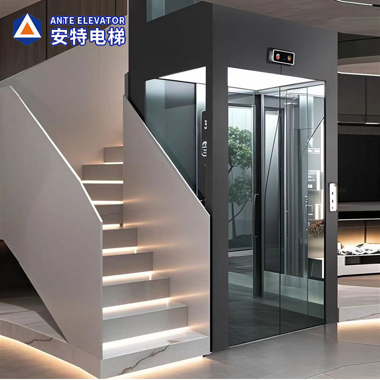 Home Elevator Traction for 2, 3, 4, 5, 6, 7 Floors Self-Built House Duplex Loft Observation Hydraulic Villa Elevator for Home Use