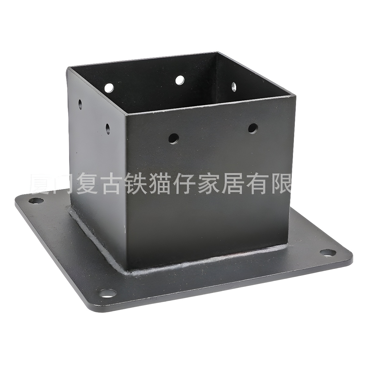 soporte de gazebo ancla de tierra ancla de columna pesada ancla de madera negra mate soporte de columna para soporte de barandilla de cubierta gazebo