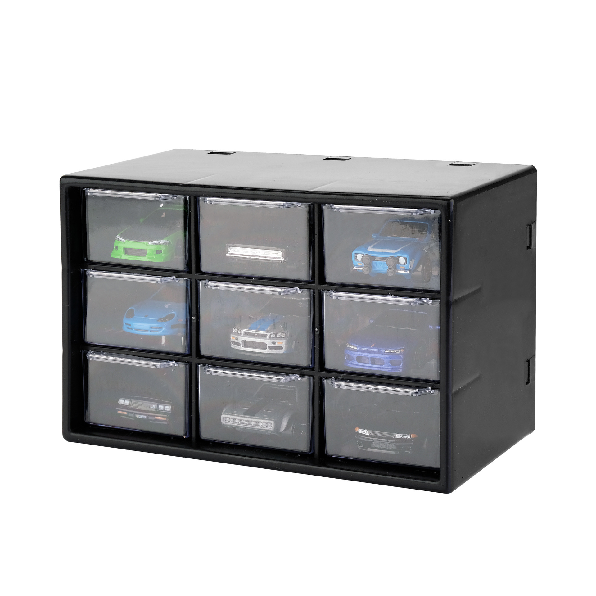 1:64 black nine-grid storage box (120*98*180mm)