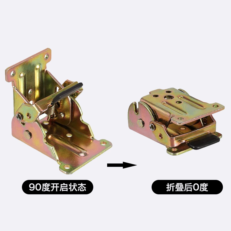 Coffee Table Folding Hinge - Invisible Furniture Hardware, 90° Self-Locking, MingZhan