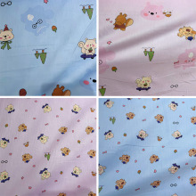 批发40支斜纹全棉卡通印花窄幅纯棉布料床单三件套布料布匹做被套