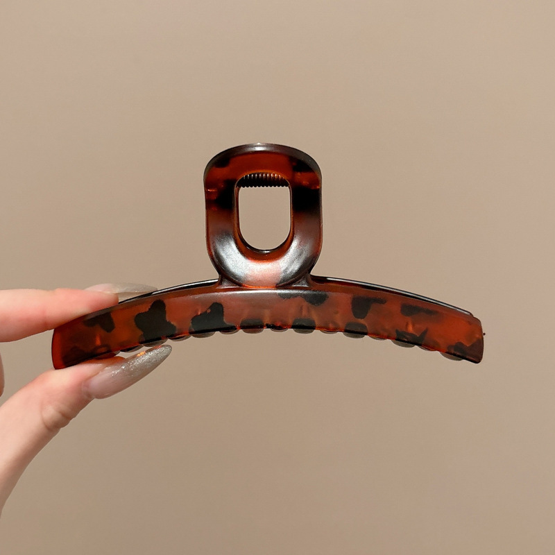 Horquilla de temperamento elegante francés, pinza de tiburón de acrílico para mujer, pinza de agarre grande, accesorios para el cabello, horquilla de sensación de alta calidad al por mayor