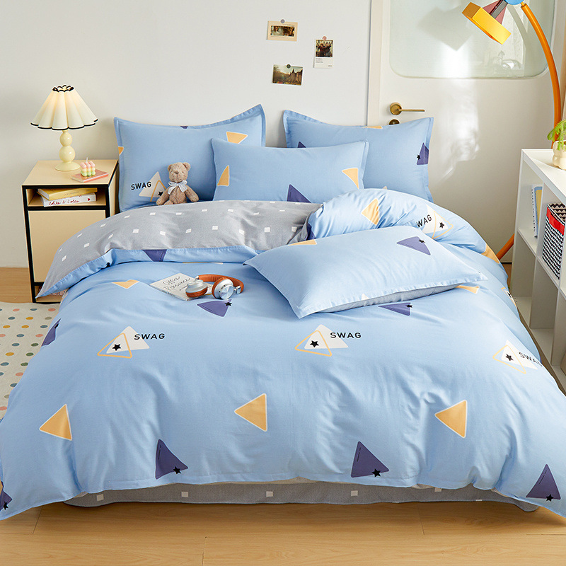 [Ligero y transpirable] funda de edredón de algodón de una sola pieza dormitorio de estudiantes individual 150x200 funda de edredón 180x220 plus