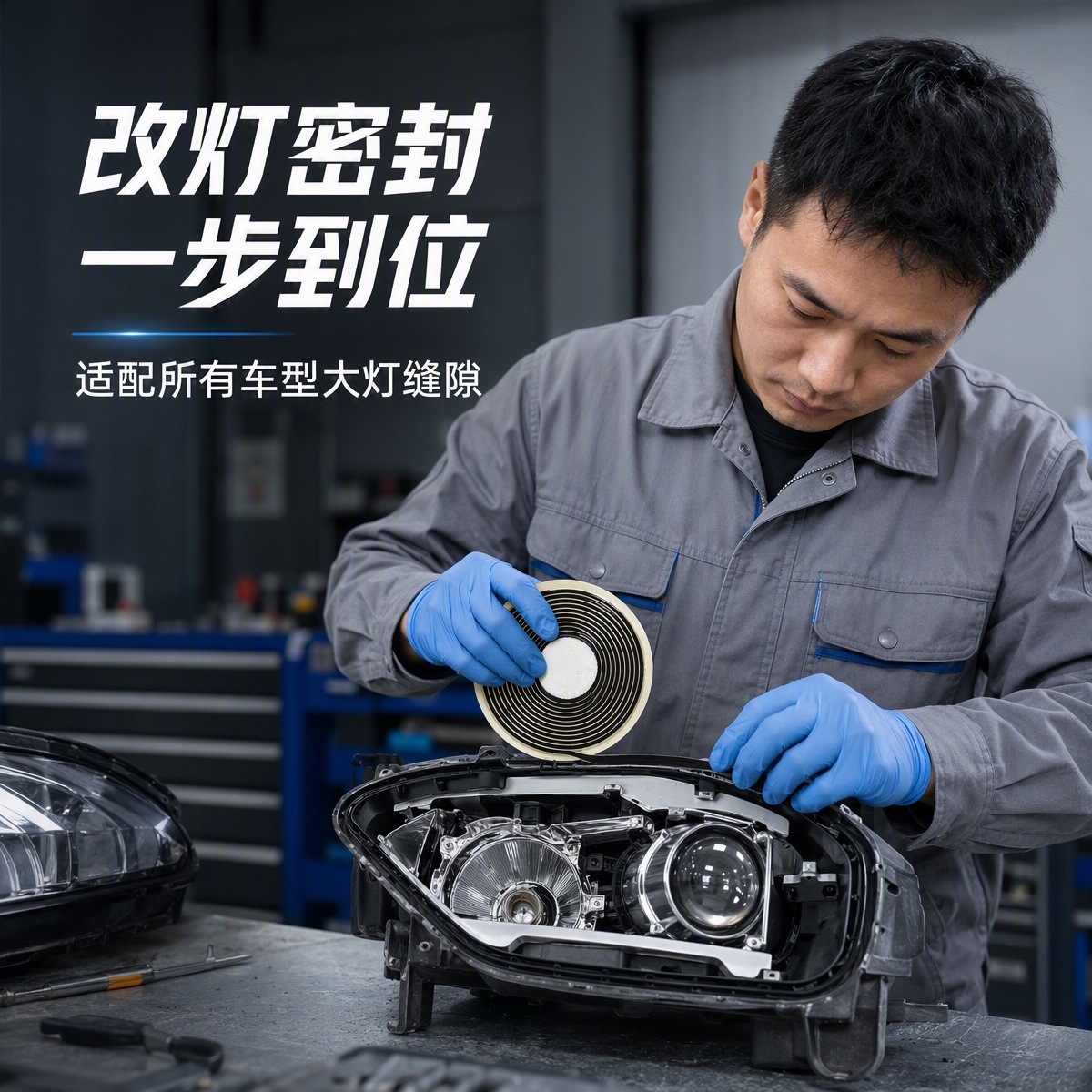 Butyl hot-melt sealant for car headlights, waterproof sealing for modified bi-xenon lenses, direct from the factory