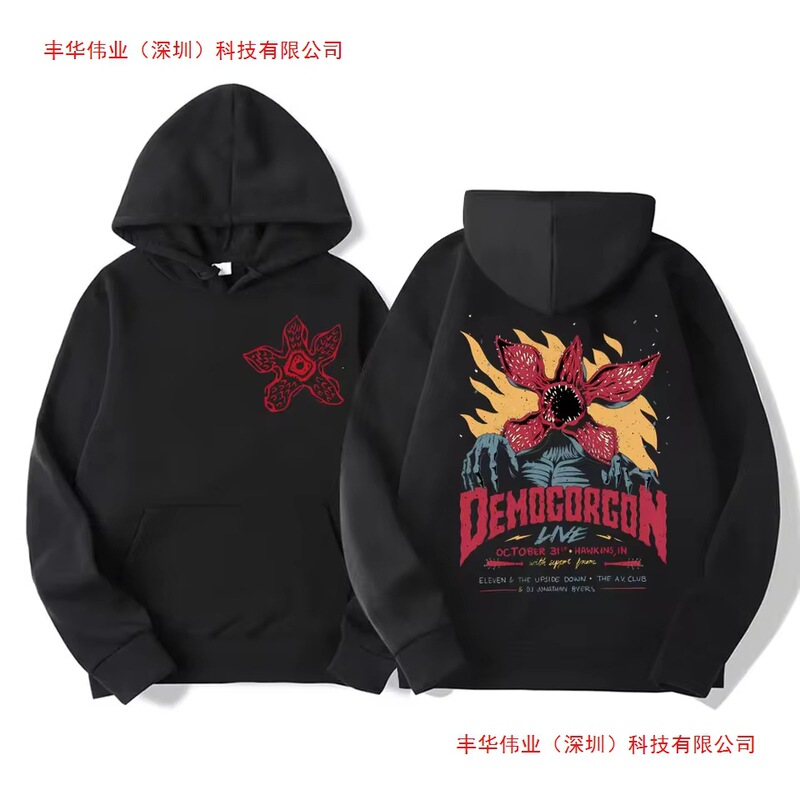 Eddie Manson Demogorgon Hoodie Men's and Women's Cannibal Flower Monster Print Hooded Sweatshirt Original