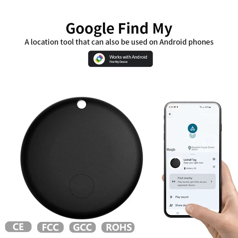 Устройство-локатор против потерь Google Find для Android, трекер для поиска вещей и животных, анти-потеря