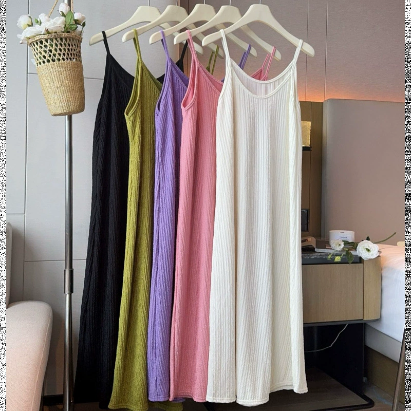 Верхняя одежда, юбка на подтяжках с круглым вырезом, длинная юбка, платье, однотонное, свободное, утягивающее, черная длинная юбка выше колена, летнее платье для беременных