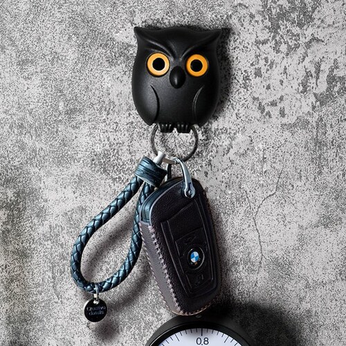 Owl Magnetic Hook Fridge Sticker Door Back Porch Key Storage Hook Foyer Wall Strong Seamless Adhesive Hook