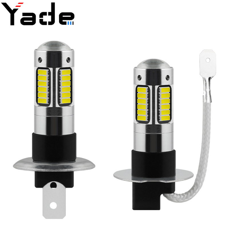 汽车LED前雾灯 H1 H3 4014 30SMD 高亮大功率防雾灯泡