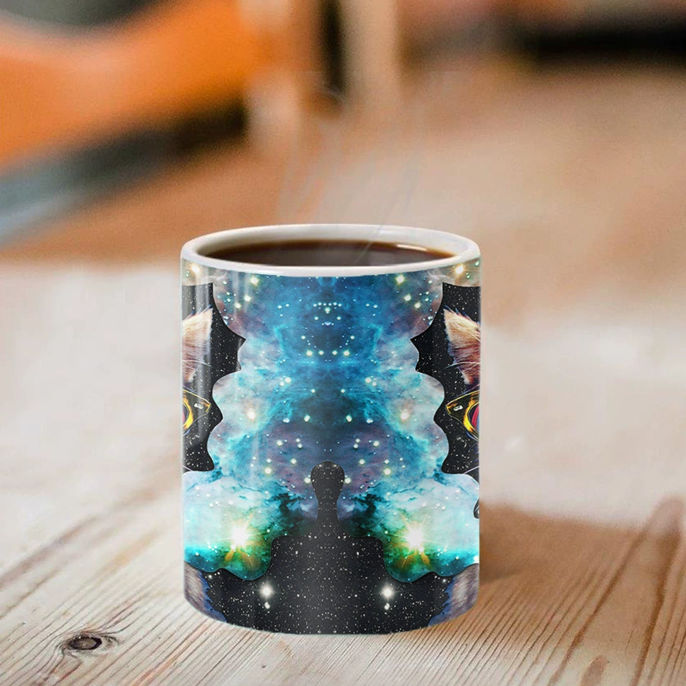 Новый внешнеторговый CAT Cat Cat Color Marr Cup Thermal Reactor Temperature Temperature Ceramic Coffee Tea Cup Cup