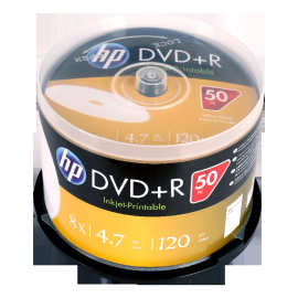 惠普（HP） DVD+R可打印 空白刻录光盘 8X 4.7GB 桶装50片