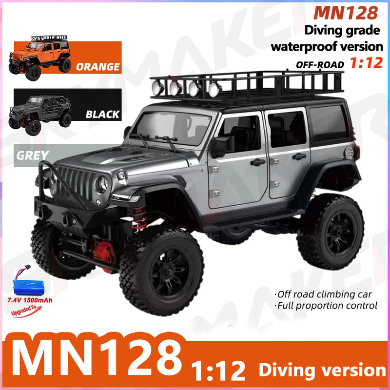 Cross-Border Mangniu Mn128 New Product Wrangler 1:12 Remote Control Off-Road Vehicle Full Scale Four-Wheel Drive Rc Professional Climbing Car