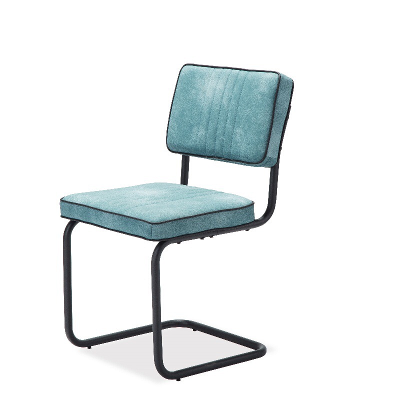 New Design Pu Seat Metal Tube Frame Bow-Shaped Dining Chair Conforms to Ergonomic Principles for Home Use