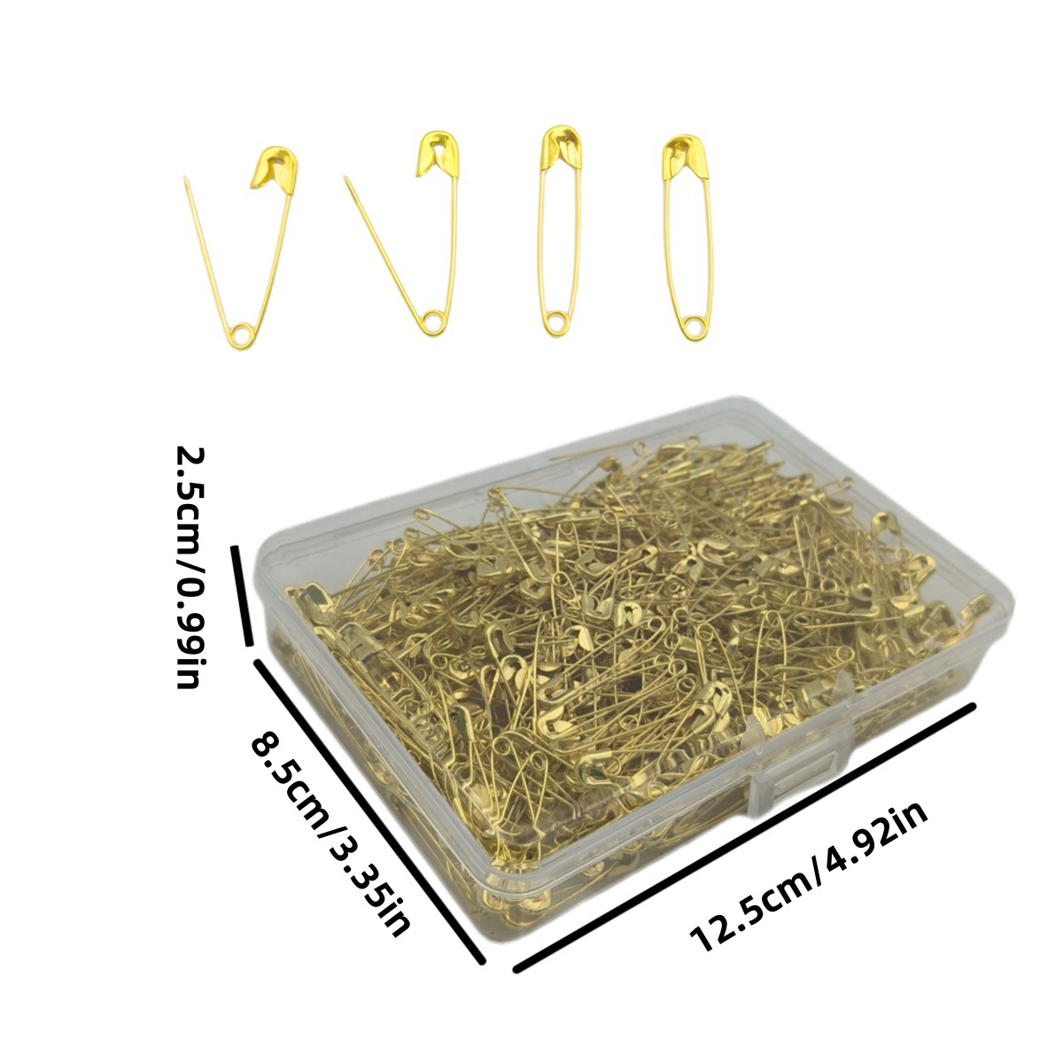 Fuente transfronteriza caja de seguridad oro pin pin colgante pin DIY accesorios de decoración pin pequeño 0 28mm