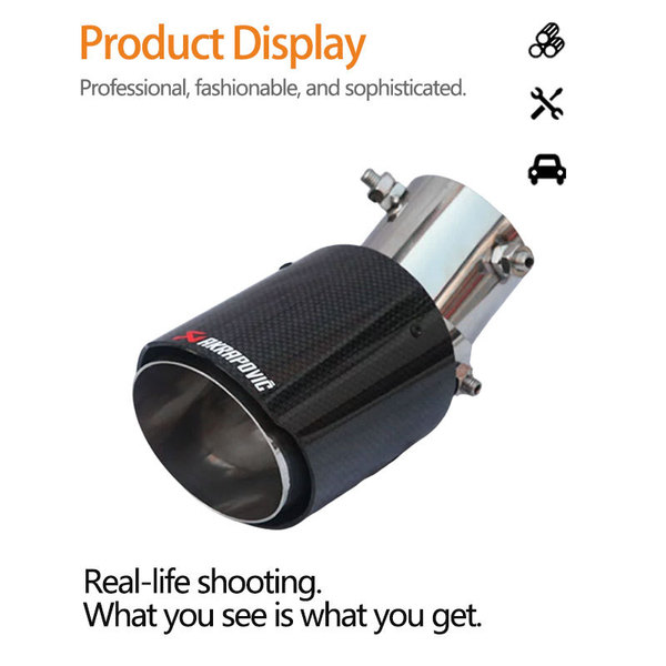 Special tail throat for downward bending of car exhaust pipe…
