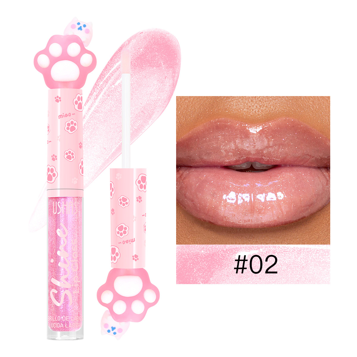 USHAS belleza estilo explosivo transfronterizo venta caliente brillo de labios hidratante e hidratante al por mayor UC170B
