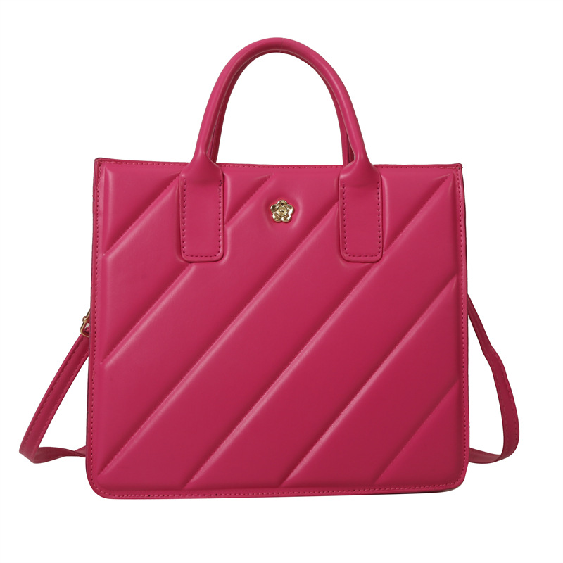 Moda del color del caramelo nuevo bolso de invierno de las mujeres de moda bolso de mano portátil simple bolso de hombro ocasional