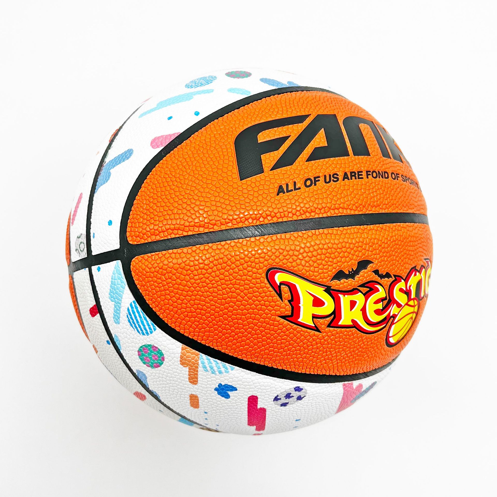 401 오렌지 화이트 PU 농구