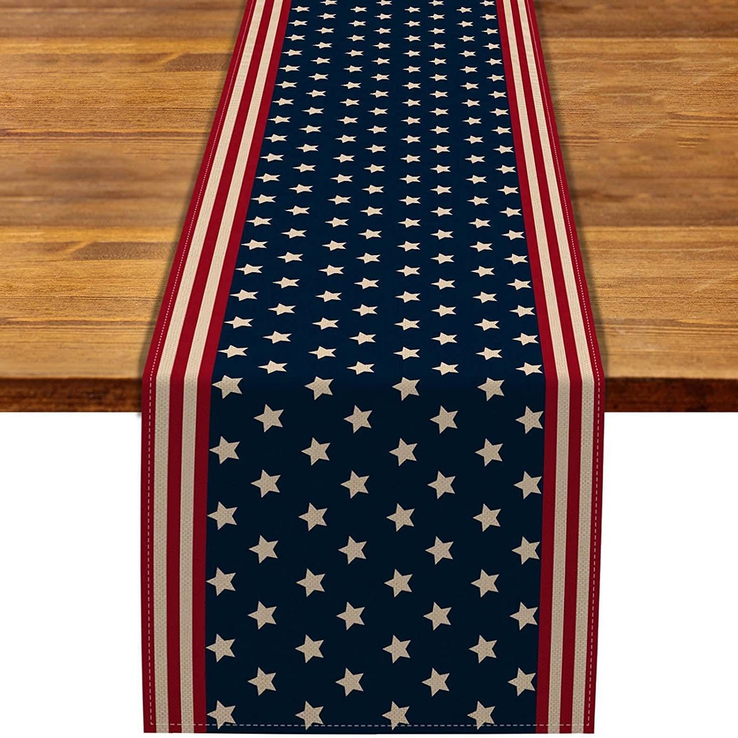 Transfronterizo 2024 Amazon nuevo día independiente pentáculo lino tabla bandera tabla de comedor tabla de té tabla de bandera