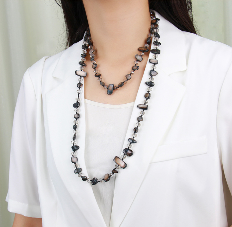 75g Weight Necklace Classification Shell Chain Material Beaded Chain Chain Type 1 Piece Quantity Festival Occasion Shell Material Geometric Pattern Women's Gender Vacation, Simple Style Style Vacation Simple Style Geometric Shell Beaded Chain Beaded Necklaces Wholesale 8