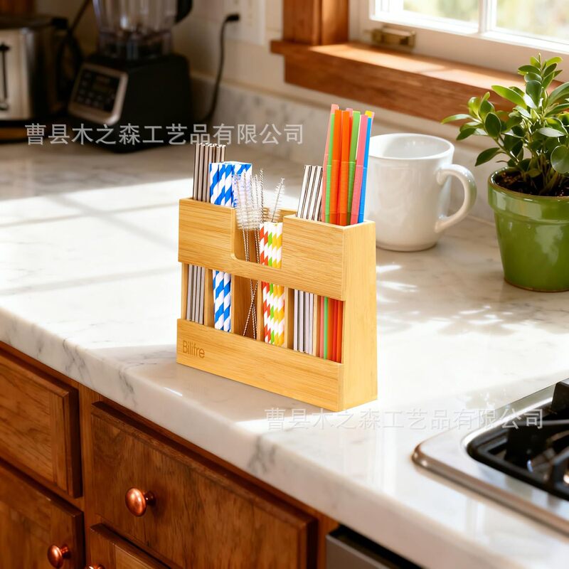 New Model Straw Storage Kitchen Counter Double-Sided Adhesive Organizer Rack Multi-Compartment Wall-Mounted Storage Rack Wholesale New Model Straw Storage Kitchen Counter Double-Sided Adhesive Organizer Rack Multi-Compartment Wall-Mounted Storage Rack Wholesale