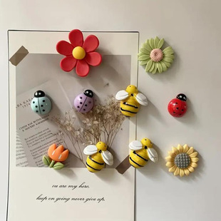 The main export flower refrigerator magnet bee magnet decoration 10 sets of cross-border explosions