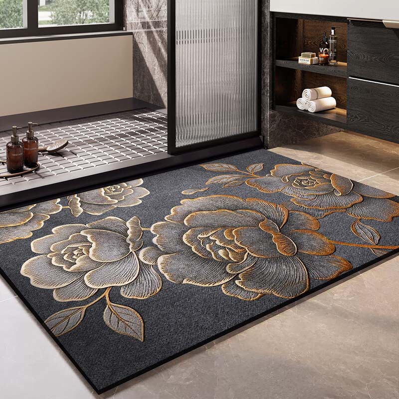 Luxury-style high-end bathroom mat, non-slip mat for the bathroom sink, water-absorbent and quick-drying diatomite mat for the toilet Luxury-style high-end bathroom mat, non-slip mat for the bathroom sink, water-absorbent and quick-drying diatomite mat for the toilet