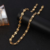 Coffee necklace hip-hop style stainless steel, 7/9/11mm, European style