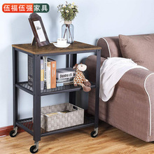 外贸60cm三层小推车置物架卧室厨房杂物收纳美容院移动置物架批发