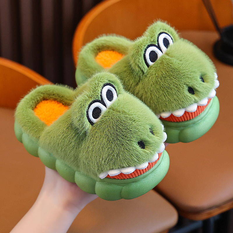 Scarpe pelose invernali da interno per bambini in cotone, per ragazzi, graziose pantofole con i capelli del bambino per ragazze, bambini grandi_voghion.com