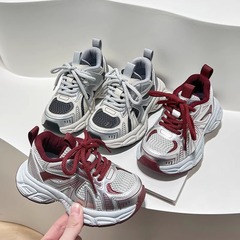 2025年春新作 子供用ランニングシューズ 男の子用メッシュ通気性ダッドシューズ 女の子用トレンドカジュアルシューズ スポーツシューズ