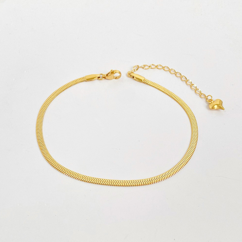 16K Gold, White Gold Plated, Gold Plating Plating Color 1 Piece Quantity 1 Piece Ethnic Style Geometric 304 Stainless Steel Waterproof Non Tarnish PVD Coated Real Gold Plated 16K Gold White Gold Plated Gold Plating Unisex Anklet