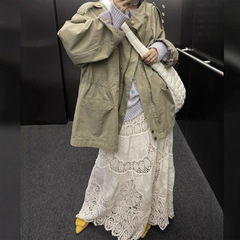 复古水洗棉工装风衣男女简约宽松百搭休闲外套秋季新品冲锋衣跨境