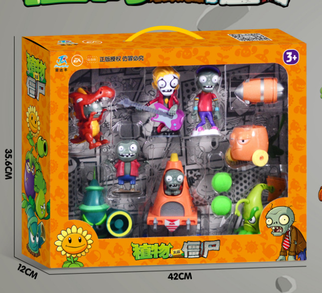 Genuino Plants vs. Zombies Toys Juego completo de dibujos animados para niños Muñecas de dibujos animados Juego de modelos de figuras