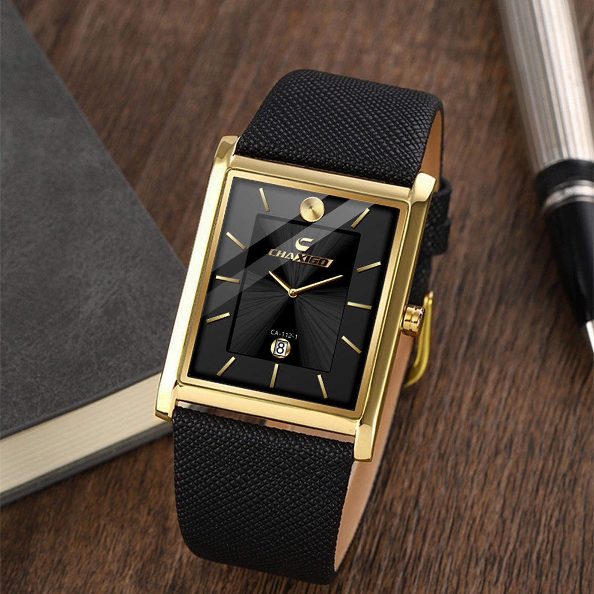 Chaxigo Watch Men's Tiktok Vietnam Popular Quartz Watch Square Waterproof Belt Men's and Women's Elegant Trend