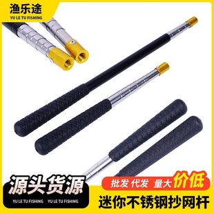 Mini Fishing Net Rod Stainless Steel Lightweight Telescopic Fishing Rod 25cm Portable Fishing Competition Fly Fishing Rod