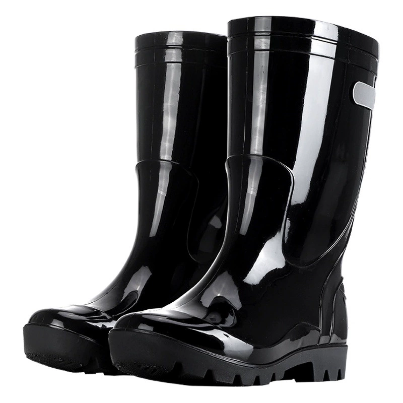Заводская новая очень толстая Водная обувь с высокой трубкой, Мужская обувь для промышленных и горнодобывающих работ, непромокаемая обувь для охраны труда, черная длинная трубка, непромокаемые сапоги для пересадки на открытом воздухе