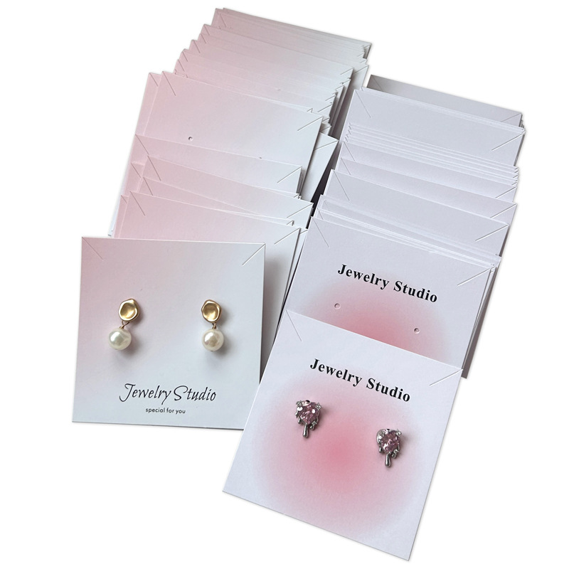 Lugar de fábrica Joyería general Cartón personalizado al por mayor Pendientes para niñas Collar Accesorios para el cabello Impresión de tarjetas Logotipo image 6